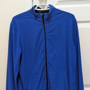Mens Blue Gap All-Day Stretchable Active Zipper Sweater